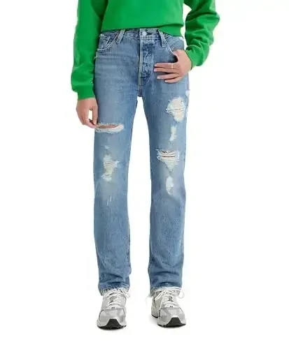 Levi's Women's Premium 501 Original fit Jeans, Across A Plain, 32 (US 14) - LEVI'S