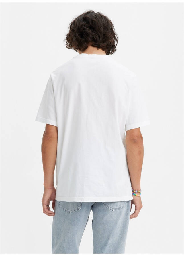 Levis Krujka Yaka Bosilgan Oq Erkaklar T-Shirt LSE_SS RELAXED FIT TEE CORE POSTER - 20