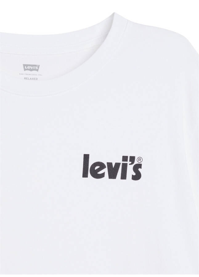 Levis Krujka Yaka Bosilgan Oq Erkaklar T-Shirt LSE_SS RELAXED FIT TEE CORE POSTER - 17