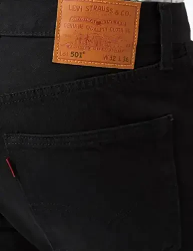 Levi's Men's 501 Original Fit Jeans (Also Available in Big & Tall), Modern Black with Black Fill, 35W x 36L - 3