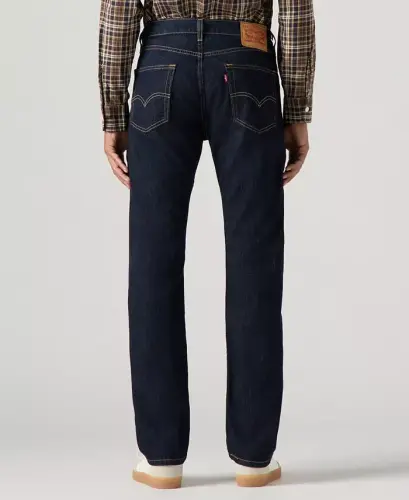 Levi’s Men’s 505 Regular-Fit Stretch Jeans - Dark Rinse - 3