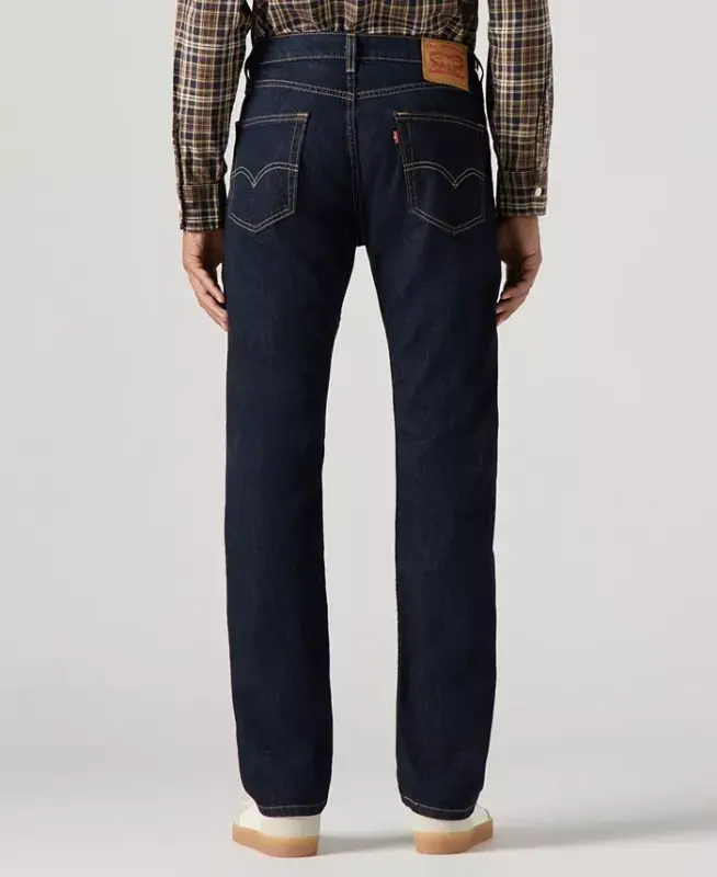 Levi’s Men’s 505 Regular-Fit Stretch Jeans - Dark Rinse - 3