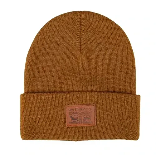 Levi's Men's All-Season Hero Beanie Soft Knit Cuffed Winter Hat, Warm & Comfortable Everyday Style 