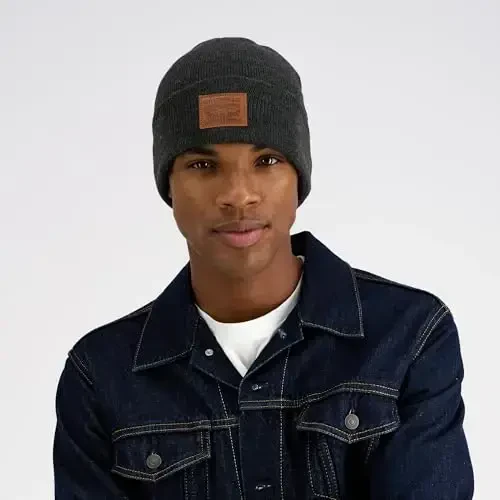 Levi's Men's All-Season Hero Beanie Soft Knit Cuffed Winter Hat, Warm & Comfortable Everyday Style - 6