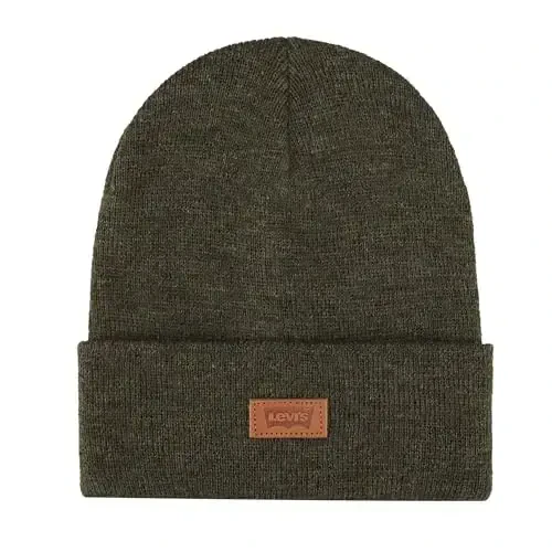 Levi's Men's All-Season Hero Beanie Soft Knit Cuffed Winter Hat, Warm & Comfortable Everyday Style 