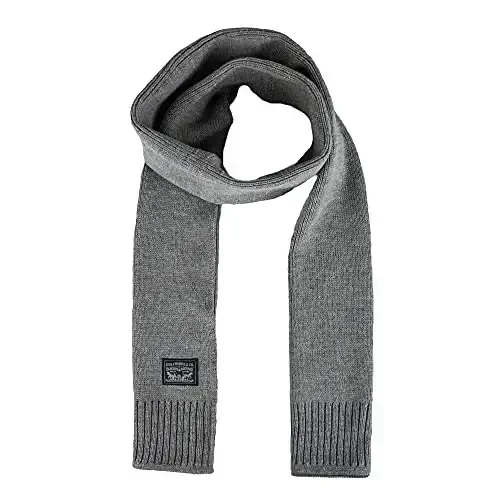 Levi's Men's Classic Winter Warm Knit Beanie Hat and Scarf Set - 3
