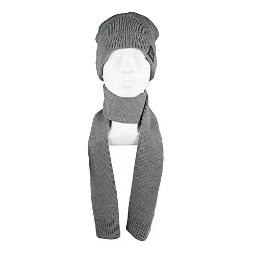 Levi's Men's Classic Winter Warm Knit Beanie Hat and Scarf Set - 6