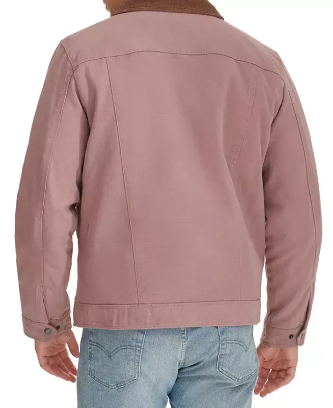 Levi’s® Men's Cotton Canvas Zip-Front Utility Jacket-Mauve Combo - 2