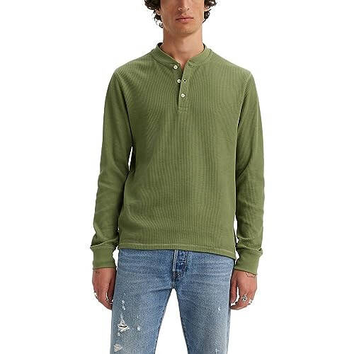 Levi's Men's Long Sleeve Thermal 3 Button Henley - 1