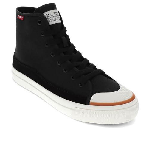 Levi's Mens Square Hi Twill and Suede Hightop Casual Sneaker Shoe - 1