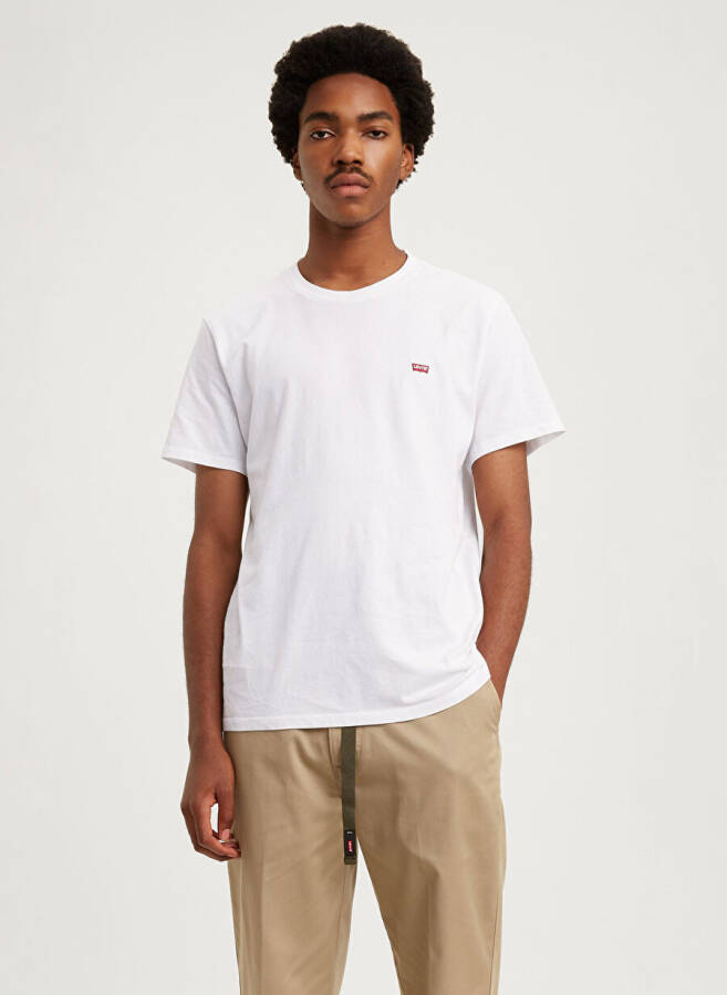 Levi's Men's White Crew Neck T-Shirt - 1