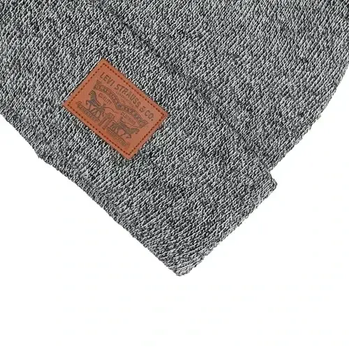Levi's Мужская Всесезонная Шапка Hero Beanie Мягкая Вязаная Зимняя Шапка с Отворотом, Теплая и Удобная Повседневная - 4