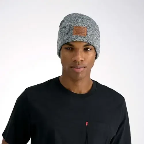 Levi's Мужская Всесезонная Шапка Hero Beanie Мягкая Вязаная Зимняя Шапка с Отворотом, Теплая и Удобная Повседневная - 6