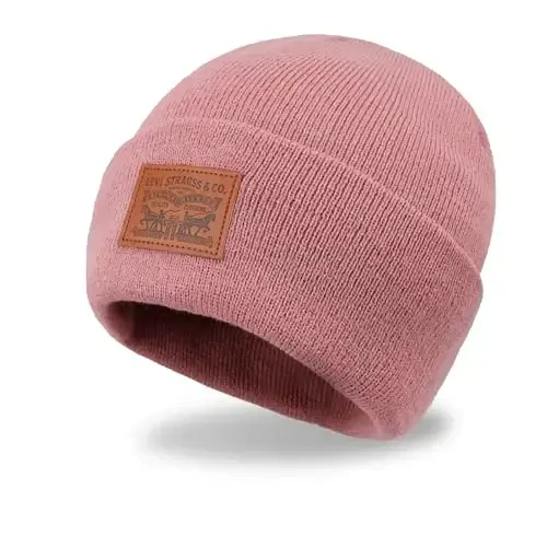 Levi's Мужская всесезонная шапка Hero Beanie Soft Knit Cuffed Winter Hat, Теплая и удобная повседневная модель - 2