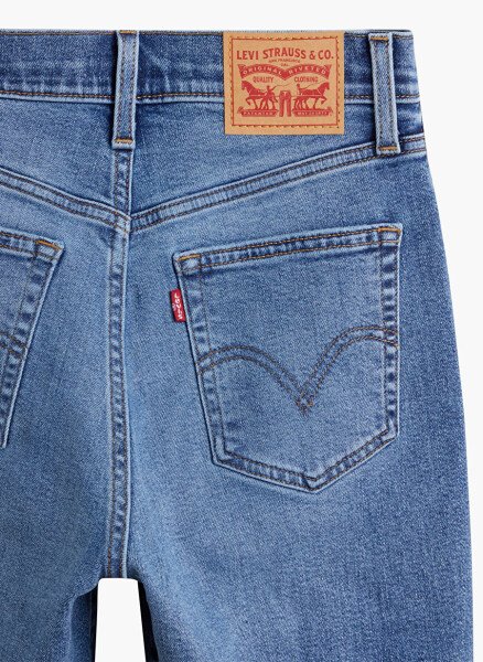 Levi's Ochchiq ko'k ayollar uchun yuqori bel jinsi shimlari - 9