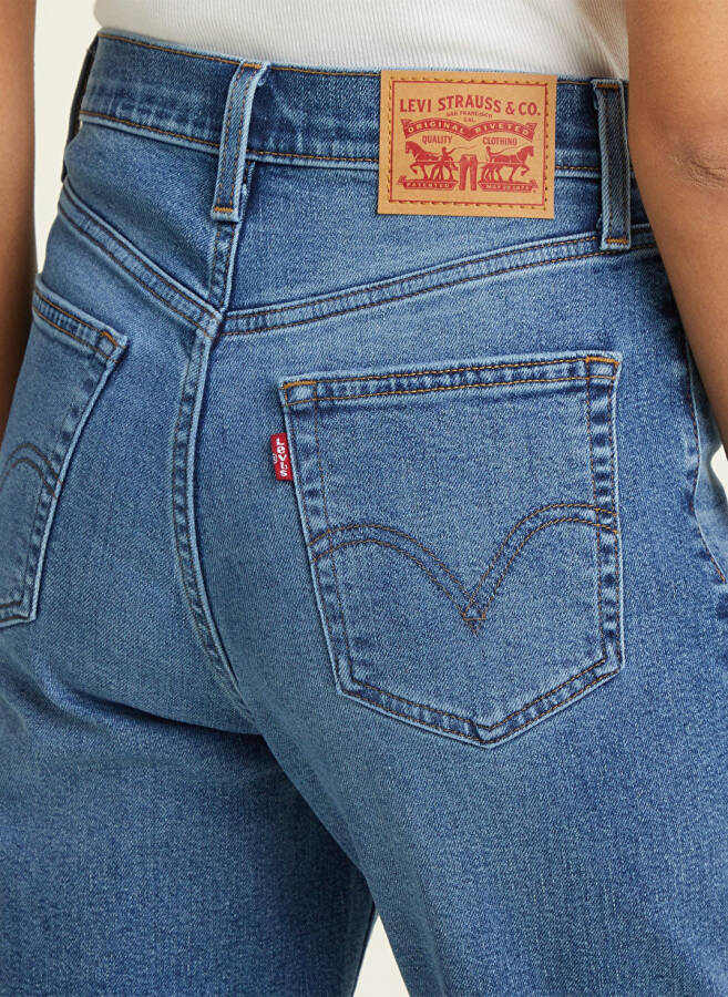 Levi's Ochchiq ko'k ayollar uchun yuqori bel jinsi shimlari - 11