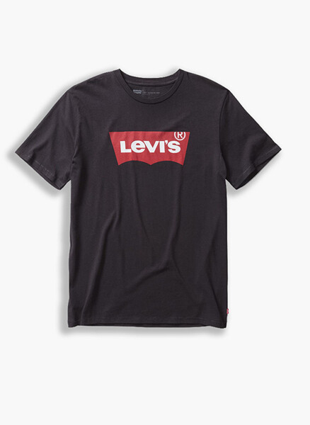 Levi's Qora Rangli Krujka Yaka Bosilgan Erkaklar T-Shirt - 3