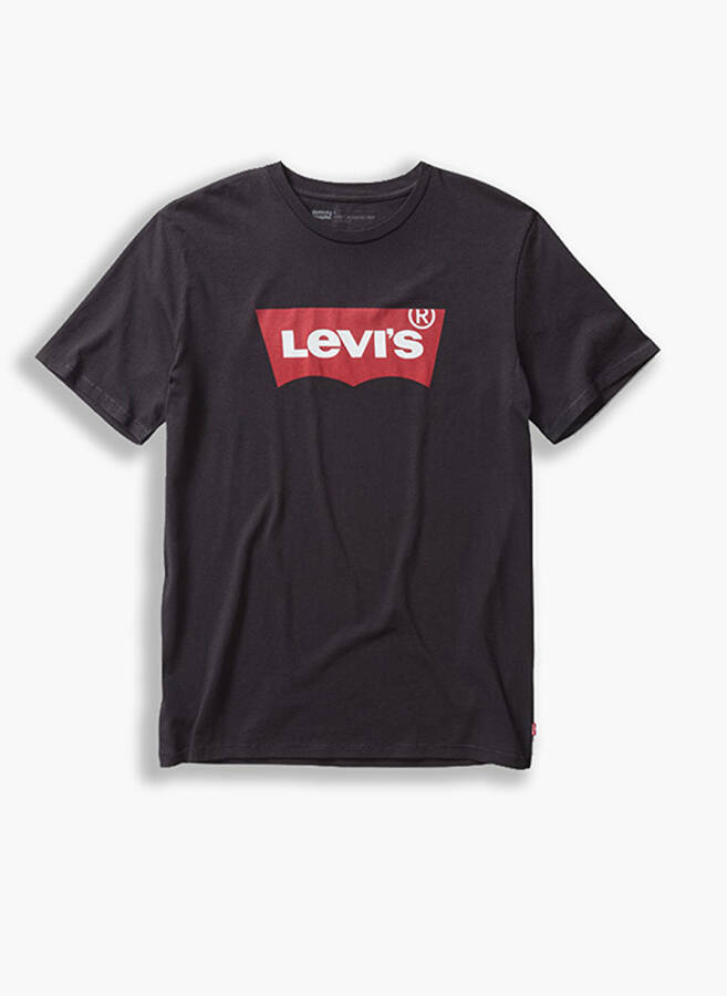 Levi's Qora Rangli Krujka Yaka Bosilgan Erkaklar T-Shirt - 3