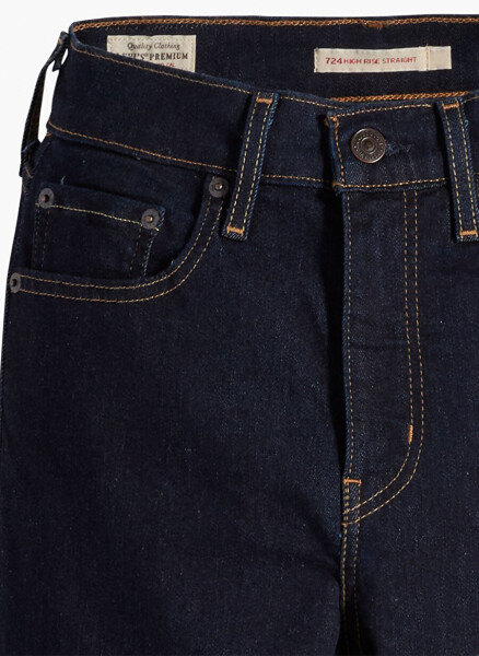 Levi's Qorong'i Ko'k Ayollar uchun Yuqori Belli Denim Shimlari 18883-0227 - 15