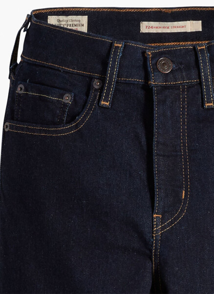 Levi's Qorong'i Ko'k Ayollar uchun Yuqori Belli Denim Shimlari 18883-0227 - 6