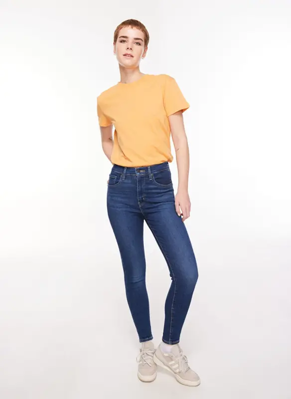 Levis Rome in Case Mile High Super Skinny Fit Dark Blue Women's High Waist Denim Pants - 1