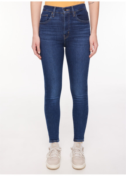 Levi's ROME IN CASE Mile High Super Skinny Fit Qorong'i Ko'k Ayollar Yuqori Belli Denim Jinsi Shimlari - 17