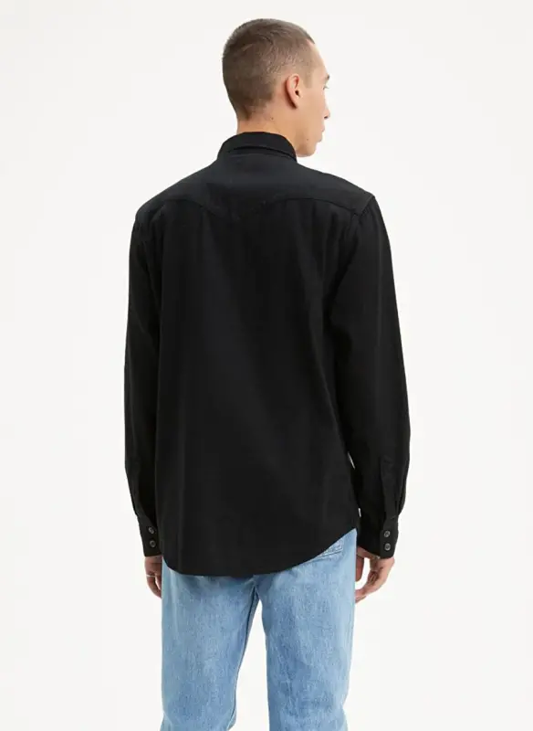 Levis Slim Fit Black Men's Shirt 85744-0002 BARSTOW WESTERN STANDARD - 2