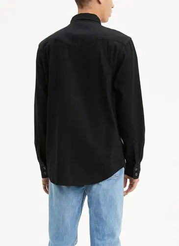 Levis Slim Fit Black Men's Shirt 85744-0002 BARSTOW WESTERN STANDARD - 3