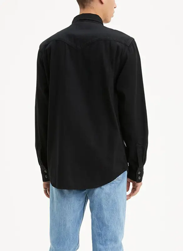 Levis Slim Fit Black Men's Shirt 85744-0002 BARSTOW WESTERN STANDARD - 3