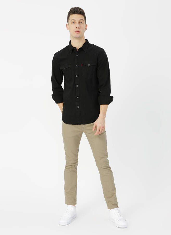 Levis Slim Fit Oddiy Qora Erkaklar Ko'ylak 85744-0002 BARSTOW WESTERN STANDARD - 9