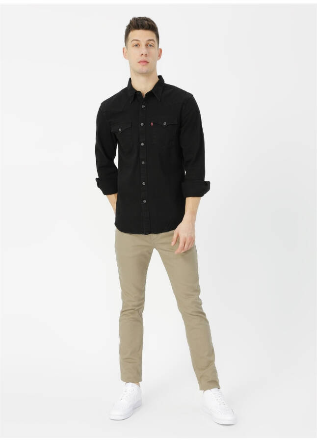 Levis Slim Fit Oddiy Qora Erkaklar Ko'ylak 85744-0002 BARSTOW WESTERN STANDARD - 17