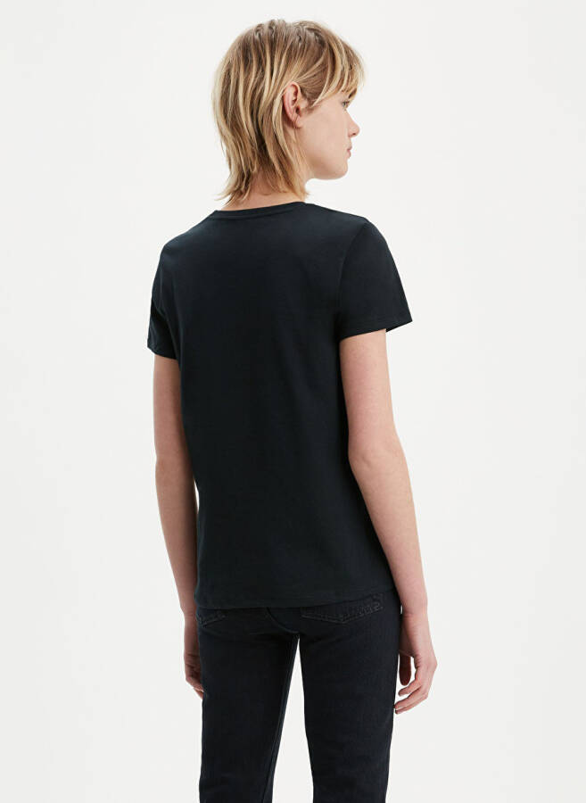 Levi's Women's Crew Neck Printed Black T-Shirt - 3