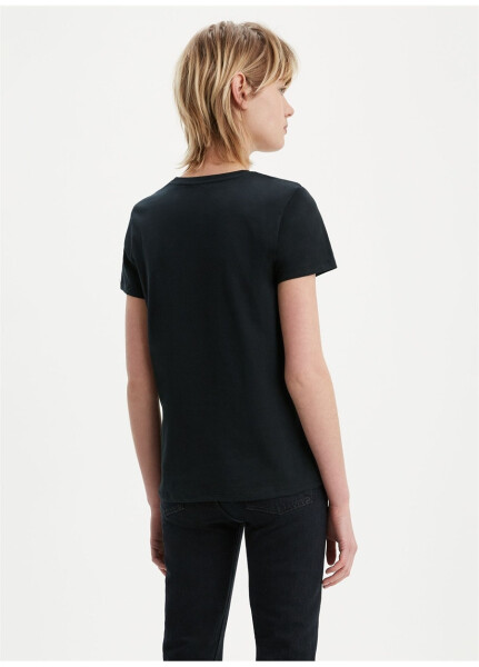 Levi's Women's Crew Neck Printed Black T-Shirt - 7