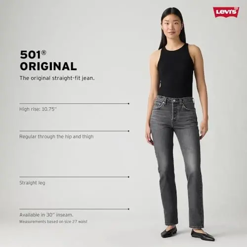Levi's Women's Premium 501 Original fit Jeans, Across A Plain, 32 (US 14) - 5