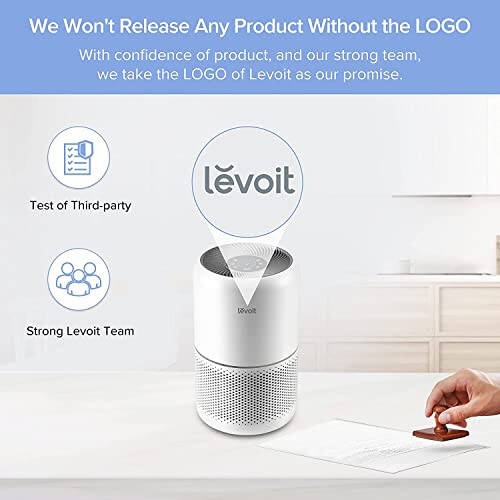 LEVOIT Air Purifier for Home Allergies Pets Hair in Bedroom, Covers Up to 1095 ft² by 45W High Torque Motor, 3-in-1 Filter with HEPA sleep mode, Remove Dust Smoke Pollutants Odor, Core300-P, White - 21