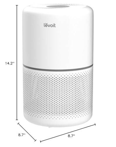 LEVOIT Air Purifier for Home Allergies Pets Hair in Bedroom, Covers Up to 1095 ft² by 45W High Torque Motor, 3-in-1 Filter with HEPA sleep mode, Remove Dust Smoke Pollutants Odor, Core300-P, White - 7