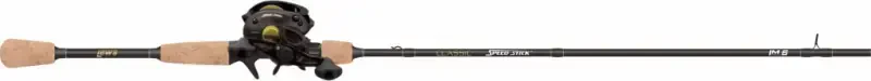 Lew's Classic Black Speed Spool Baitcast Reel and Fishing Rod Combo, 6-Foot 6-Inch 1-Piece Rod, Black - 6