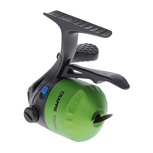 Lew's Crappie Thunder Underspin Fishing Reel, 4.3:1 Gear Ratio, Right or Left-Hand Retrieve, Crappie Thunder Green - 1