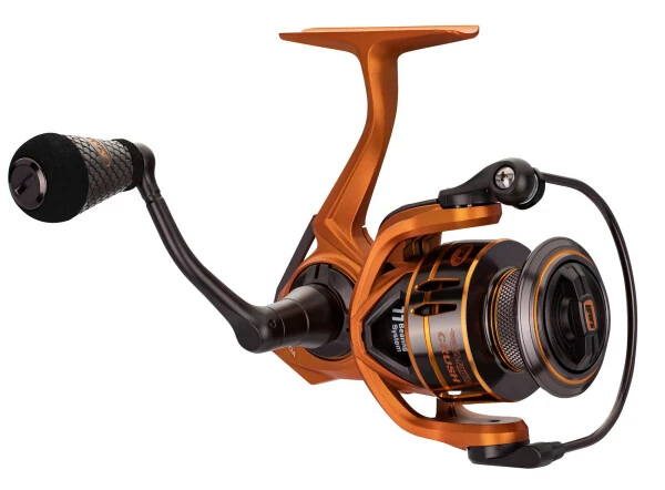 Lew's Mach Crush Spinning Fishing Reel, Size 200, Orange- - 1