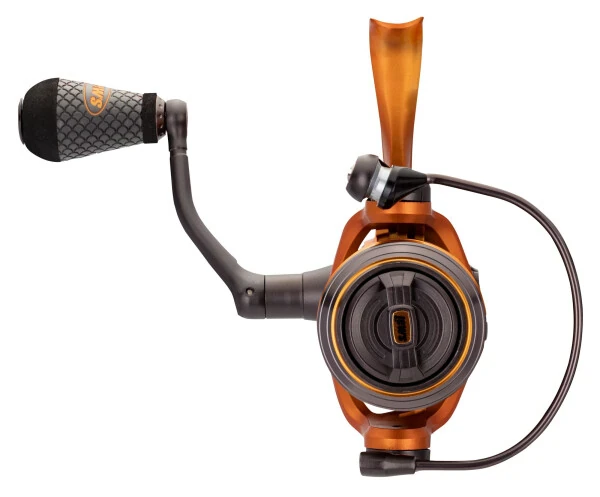 Lew's Mach Crush Spinning Fishing Reel, Size 200, Orange- - 5