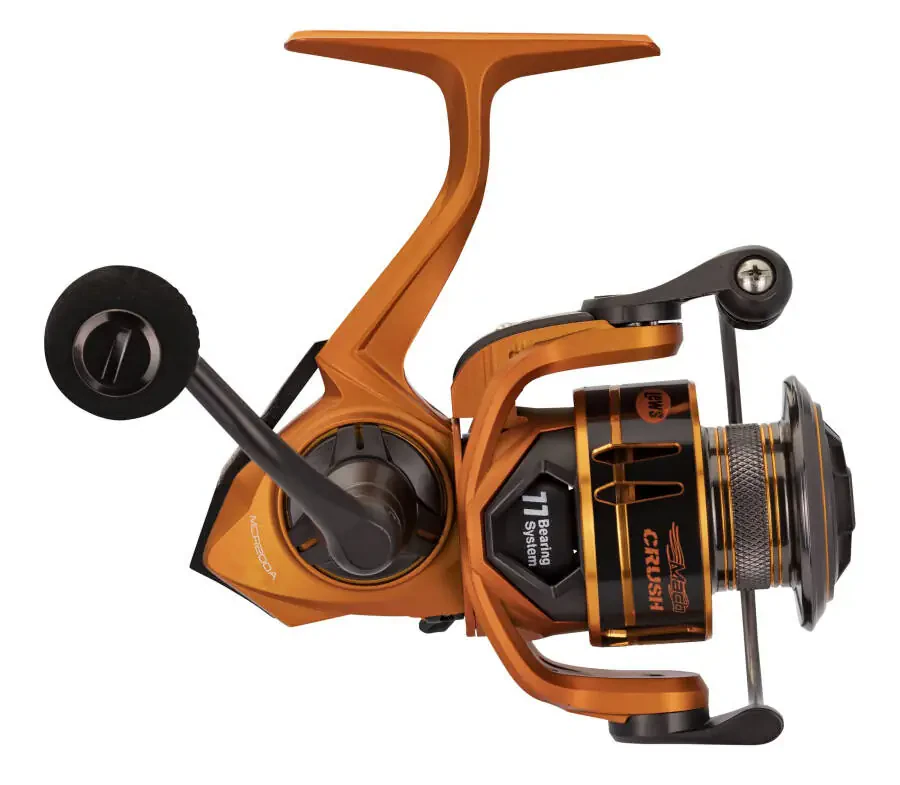 Lew's Mach Crush Spinning Fishing Reel, Size 200, Orange- - 7