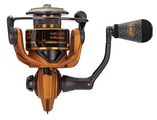 Lew's Mach Crush Spinning Fishing Reel, Size 400, Orange - 4