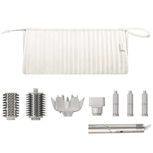 Lexeeco Dy Son Air Wrap Sayohat Sumkasi Soch Asboblari Sayohat Sumkasi Shark Flexstyle Tashiydigan Sumkasi Portativ Shark Soch Quritgich Revlon Tekis Bu'g'u Temir Tashkilotchisi (Bej) - 1