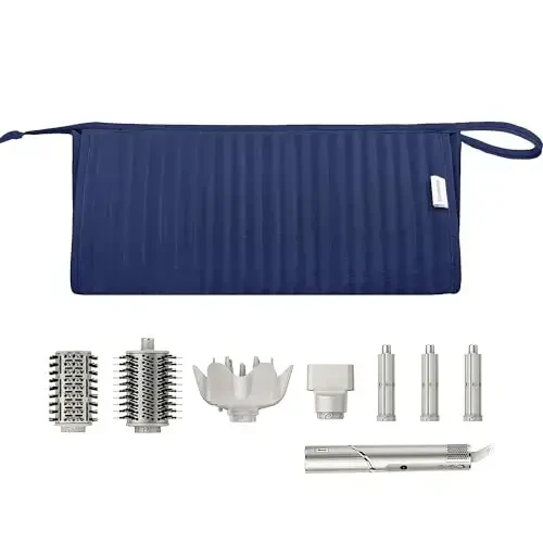 Lexeeco Dy son Air wrap Travel Case Hair Tools Travel Bag for Shark Flexstyle Carrying Case Portable Shark Hair Dryer Revlon Flat Curling Iron Organizer (Blue) - MODAZONE