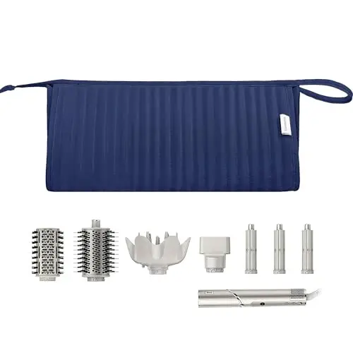 Lexeeco Dy son Air wrap Travel Case Hair Tools Travel Bag for Shark Flexstyle Carrying Case Portable Shark Hair Dryer Revlon Flat Curling Iron Organizer (Blue) - 1