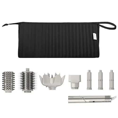 Lexeeco Dy son Air wrap Travel Case Hair Tools Travel Bag for Shark Flexstyle Carrying Case Portable Shark Hair Dryer Revlon Flat Curling Iron Organizer (Black) - Lexeeco