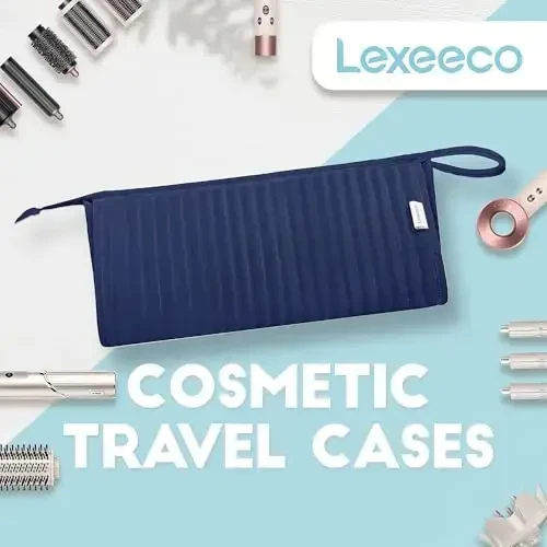 Lexeeco Dy son Air wrap Travel Case Shark Flexstyle tashish uchun sumka uchun soch turmagi asboblari Shark soch quritgich Revlon dazmol jingalak temir organizatori (ko'k) - 6
