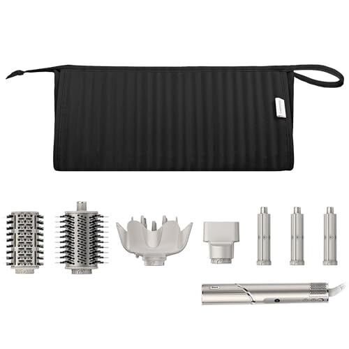 Lexeeco Dy son Air wrap Travel Case Hair Tools Travel Bag for Shark Flexstyle Carrying Case Portable Shark Hair Dryer Revlon Flat Curling Iron Organizer(Black) - Lexeeco