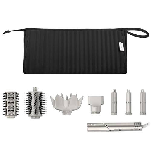 Lexeeco Dy son Air wrap Travel Case Hair Tools Travel Bag for Shark Flexstyle Carrying Case Portable Shark Hair Dryer Revlon Flat Curling Iron Organizer(Black) - 1