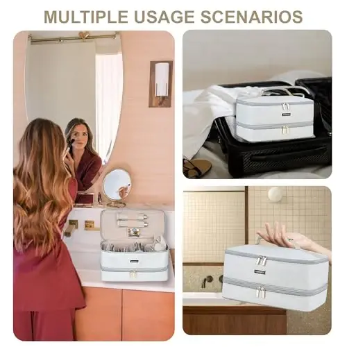 Lexeeco Hair Dryer Tools Travel Bag for Shark Flex Style Fusion AttacModazoneent | Dyson Airwrap Travel Case,Hair Tool Organizer Bag for Straightener Airstraight Curling Iron,Brush Diffuser,Gifts for Women - 5